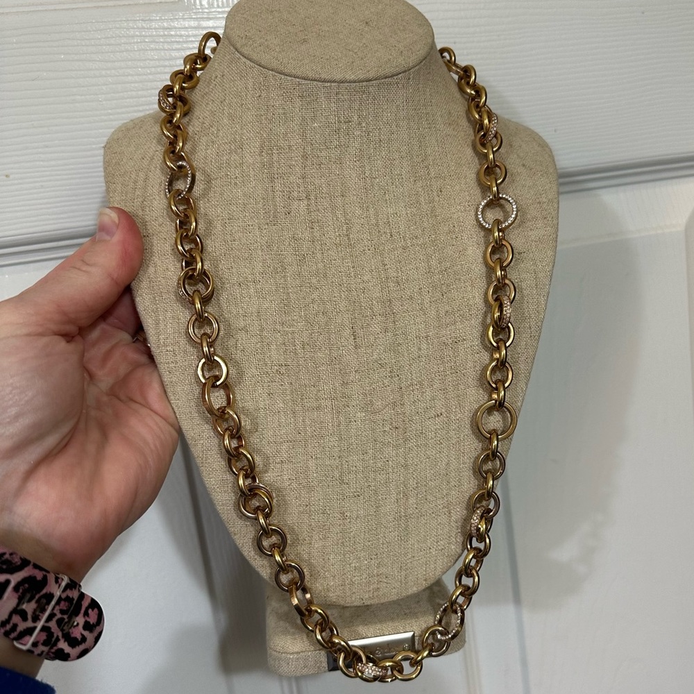 Michael Kors rose gold necklace